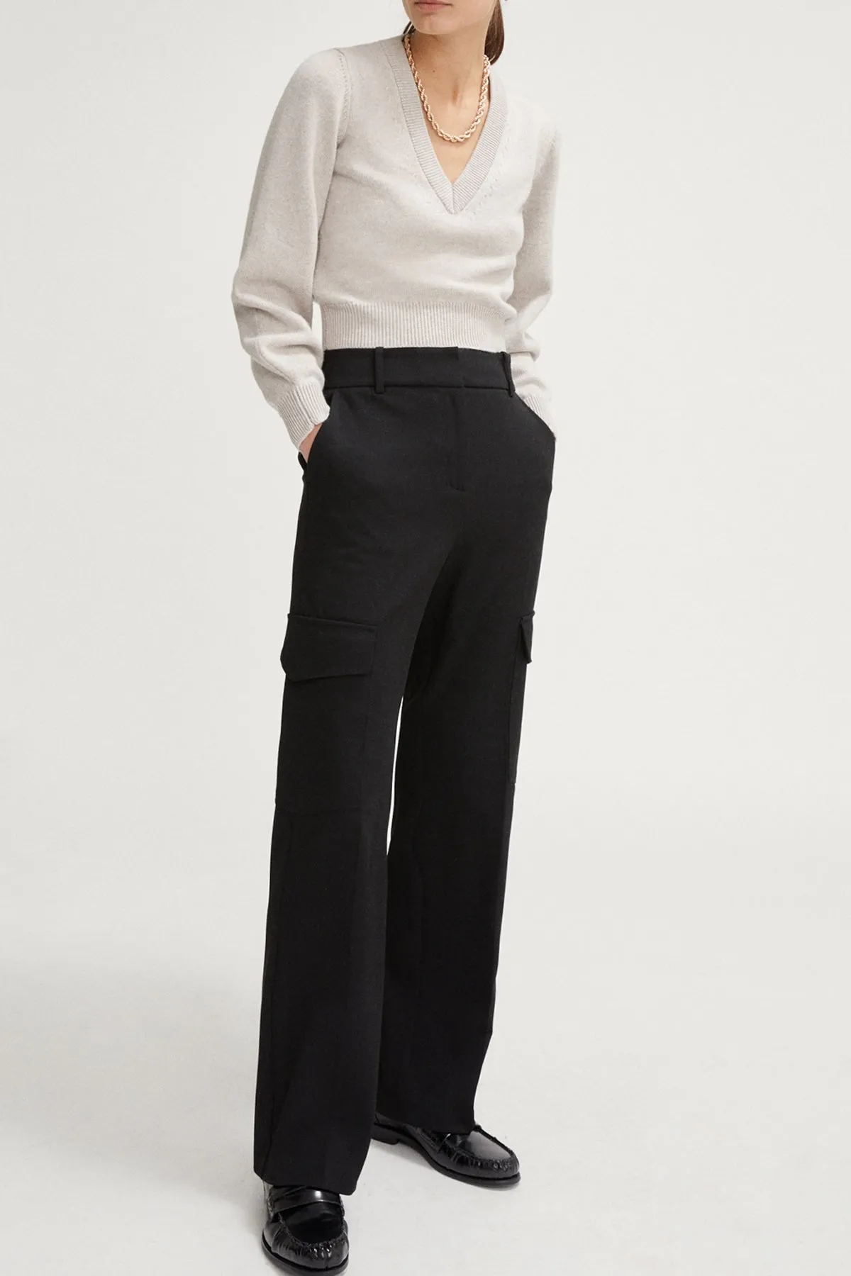 The Cropped V-Neck Sweater – Imperfect Version