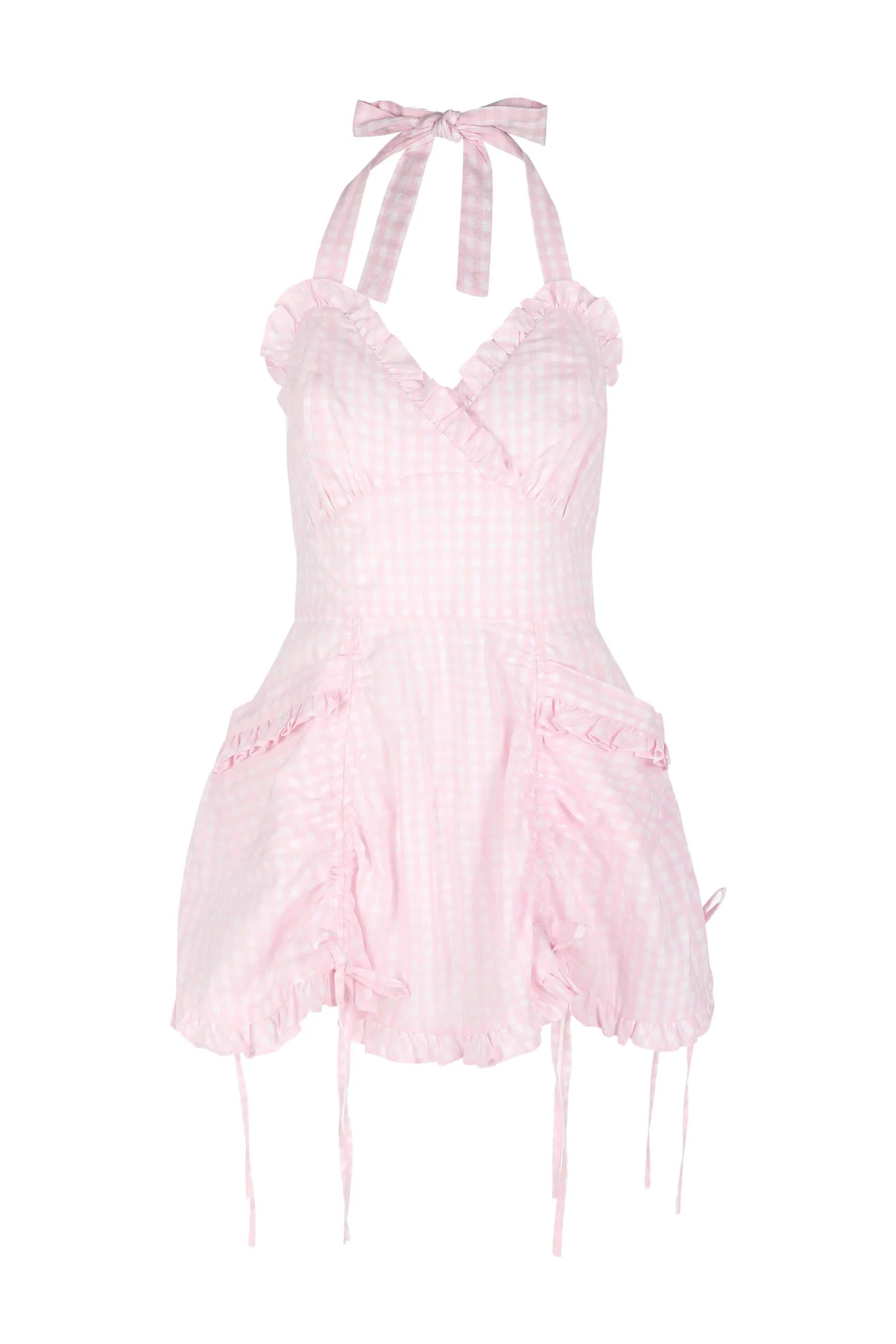 The Pink Gingham Playsuit Set