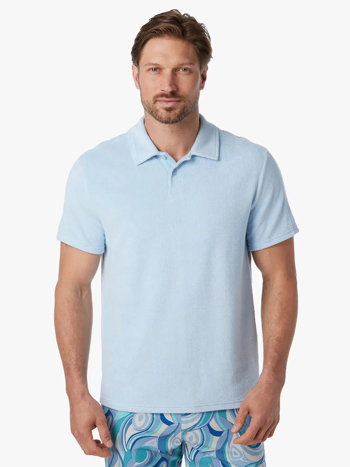 The Ravello Terry Polo | Light Blue