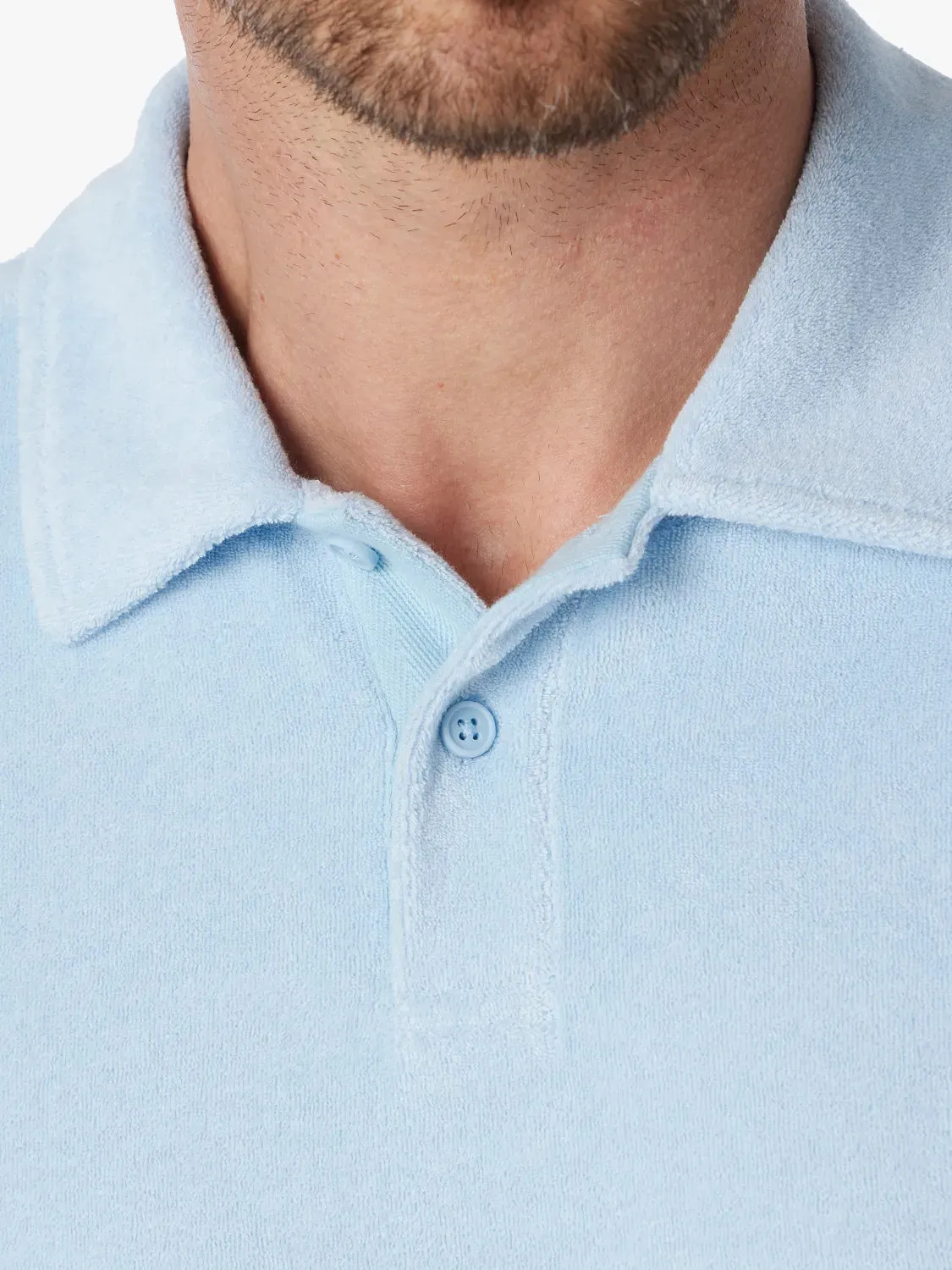 The Ravello Terry Polo | Light Blue