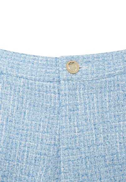 Tweed Metal Button Shorts