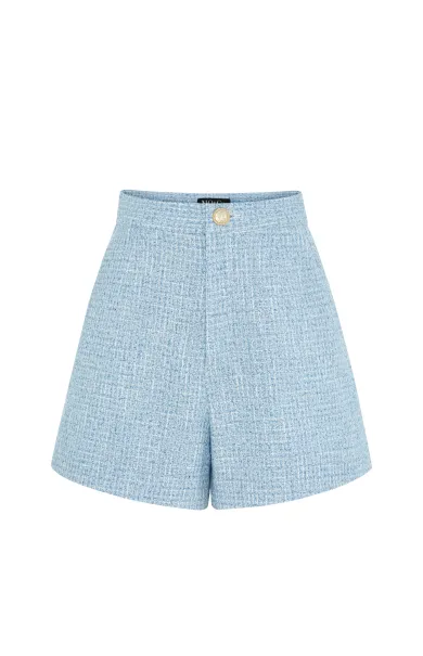 Tweed Metal Button Shorts