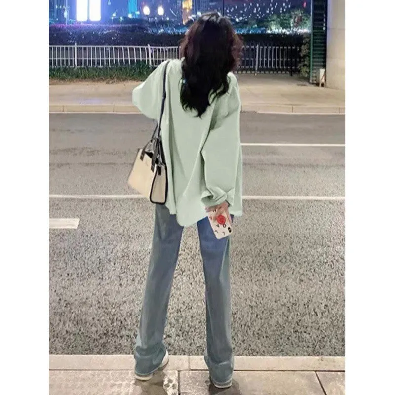 Wenkouban Mint Manbo Style Early Spring Green Shirt Women's Summer French Style High-Grade Artistic Fresh Top