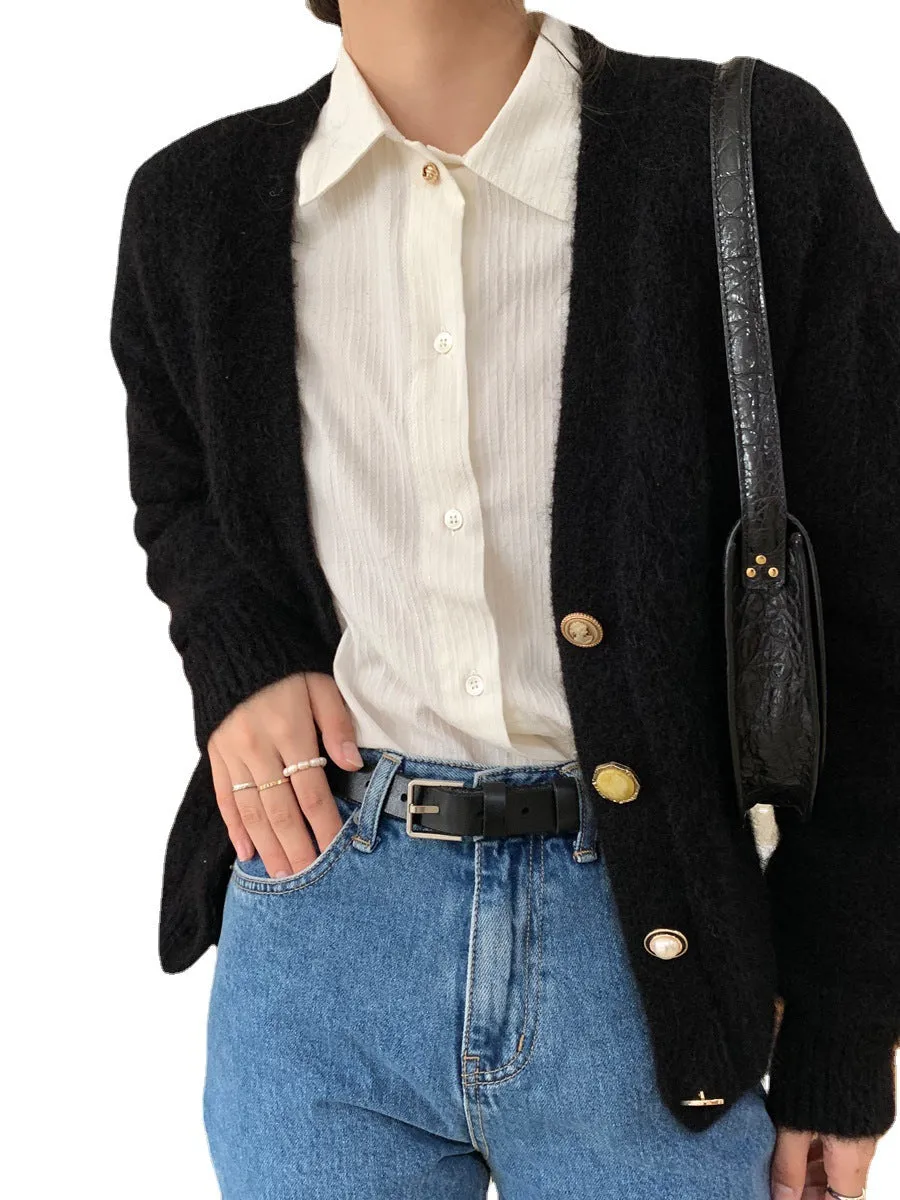Wenkouban outfit inspo fall 2024 Spring Pure French Retro White Long-Sleeved Shirt for Women Autumn