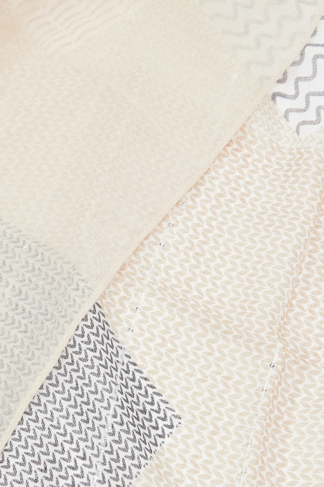 Women Beige Printed Scarf Set (Pack of 2)