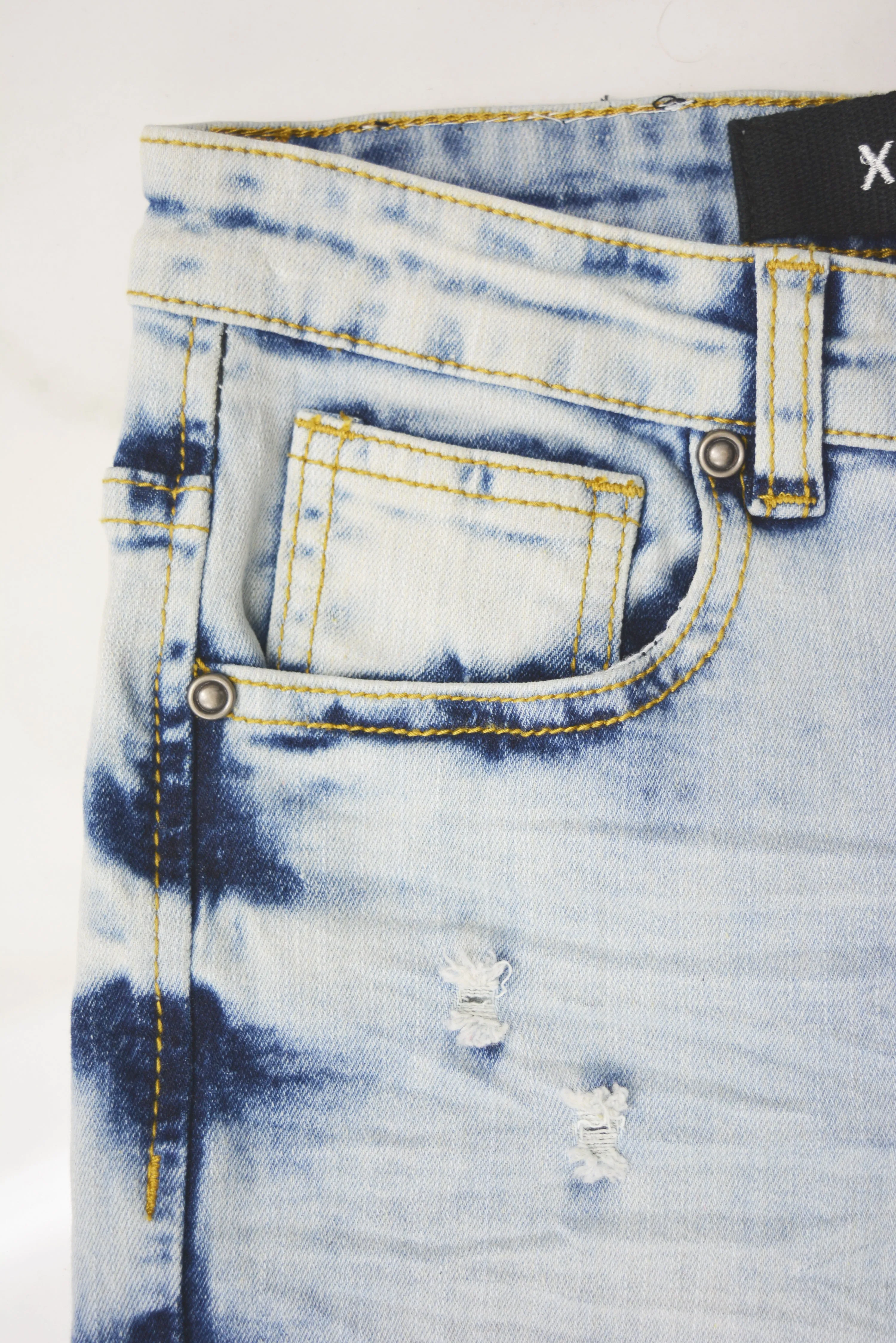 X RAY Boy's Slim Fit Ripped Denim Pants